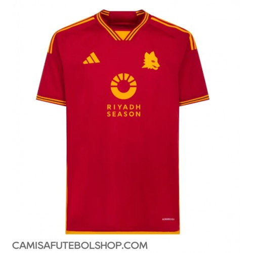 Camisa de time de futebol AS Roma Replicas 1º Equipamento 2023-24 Manga Curta
